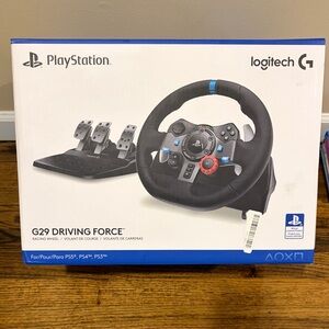 Logitech G29 Driving Force Racing Wheel for PlayStation – Black/Blue Accents
